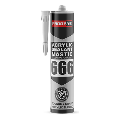 White acrylic mastic glue 666