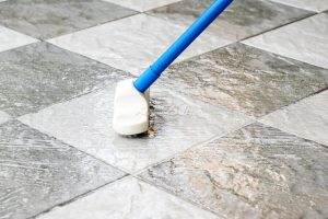 Remove cement & grout from tile