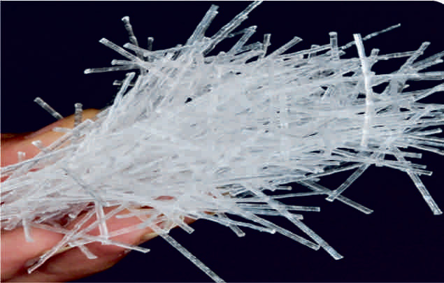 Plastic concrete fibres