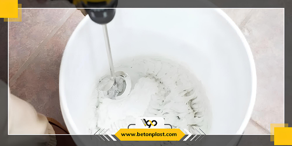 مخلوط کردن سیمان با چسب بتن