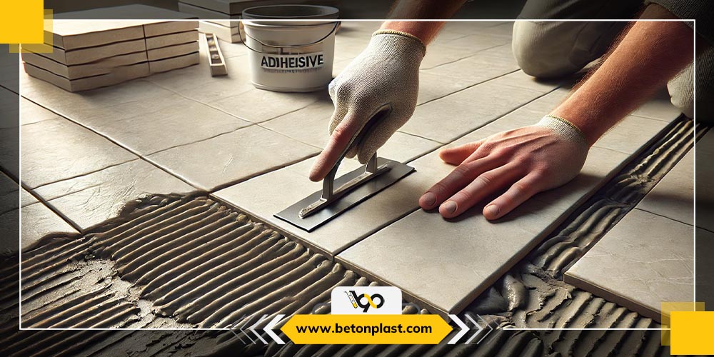 نصب کاشی با چسب روی سیمان