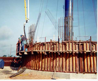 قالب بندي و ساخت ديواره ستون بتني