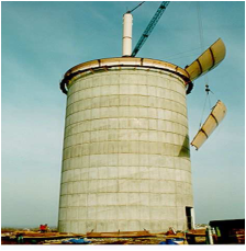 شكل 14- ساخت تا نك فولادي در محل