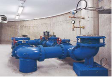 لوله و شيرآلات واقع در بخش داخلي ستون