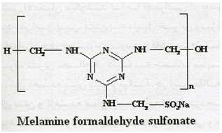 ساختار مولکولی فوق روان کننده بر پایه ملامین